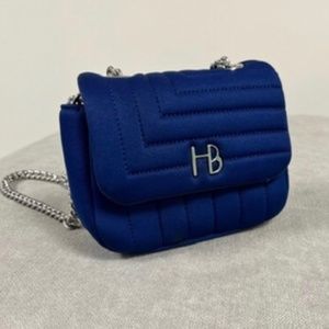 Henri Bendel Blue Neoprene Micro Crossbody Bag